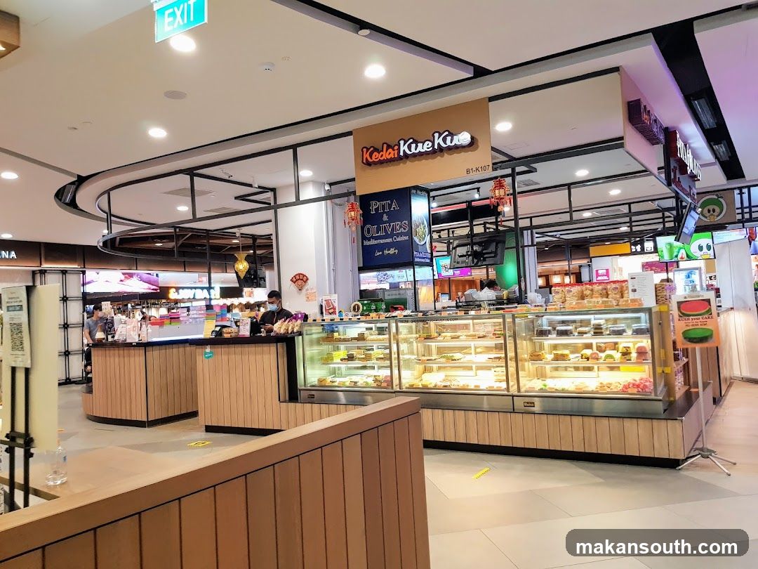 Interior food court with bakery stall