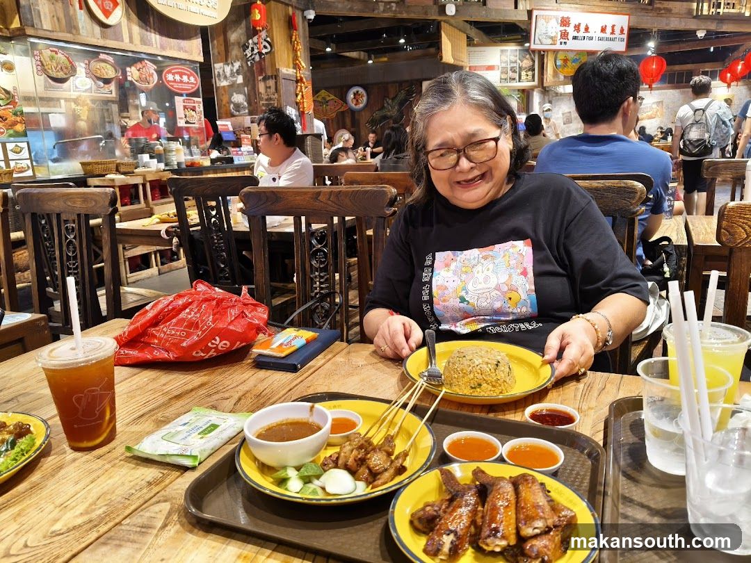 Dining at a bustling Asian restaurant