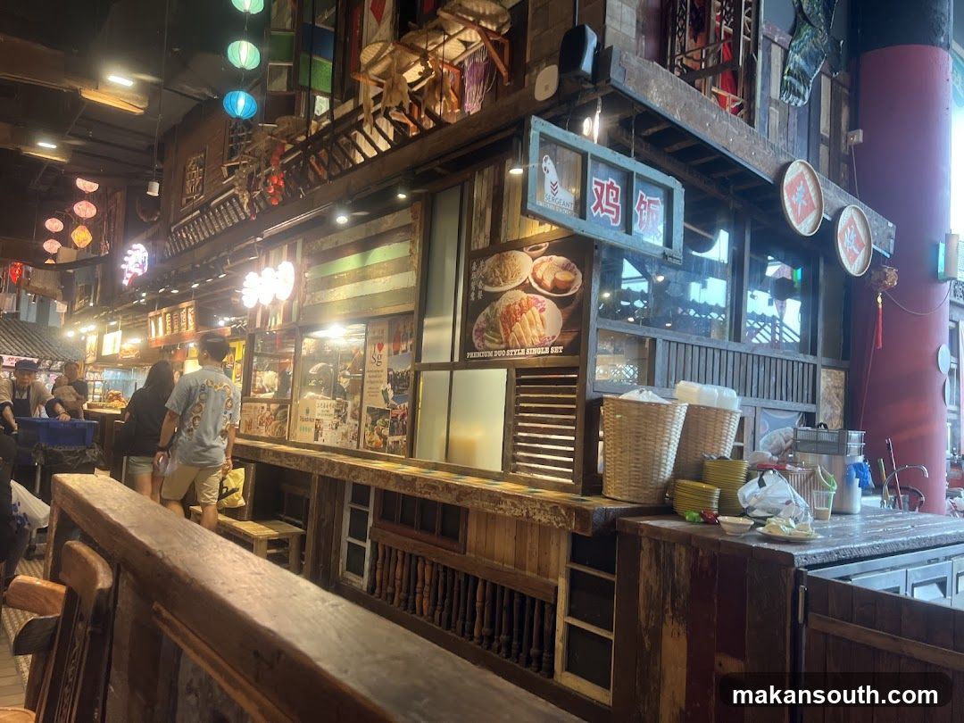 Food stall interior view