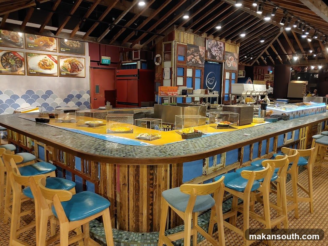 Bistro Interior with Buffet Counter