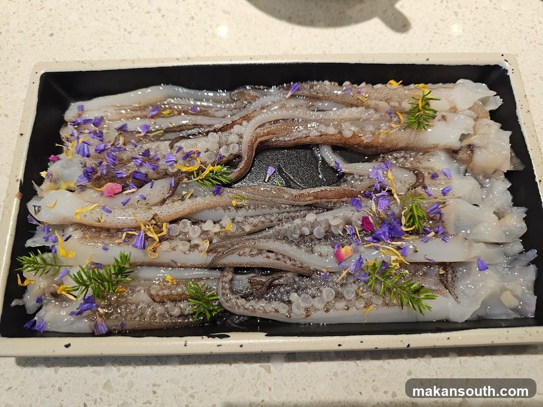 Sashimi Platter with Edible Flowers