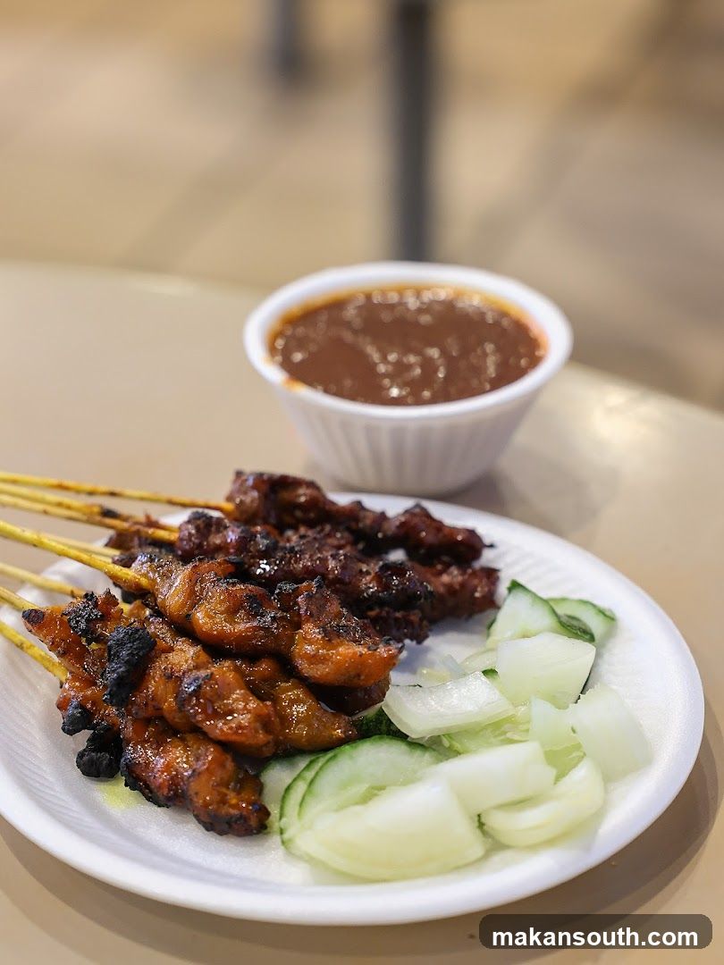 Sate with Cucumber and Sauce