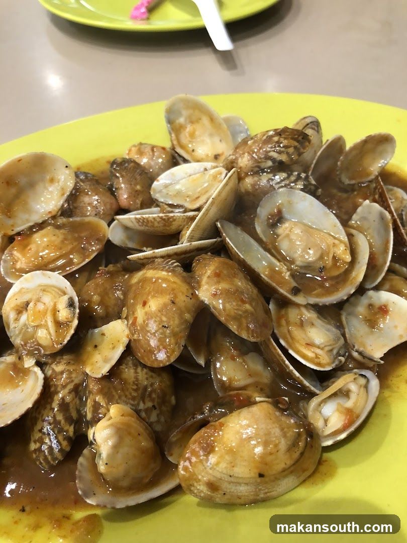 Clam Dish on Yellow Plate
