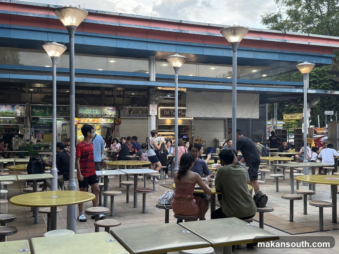 Outdoor Food Court Scene