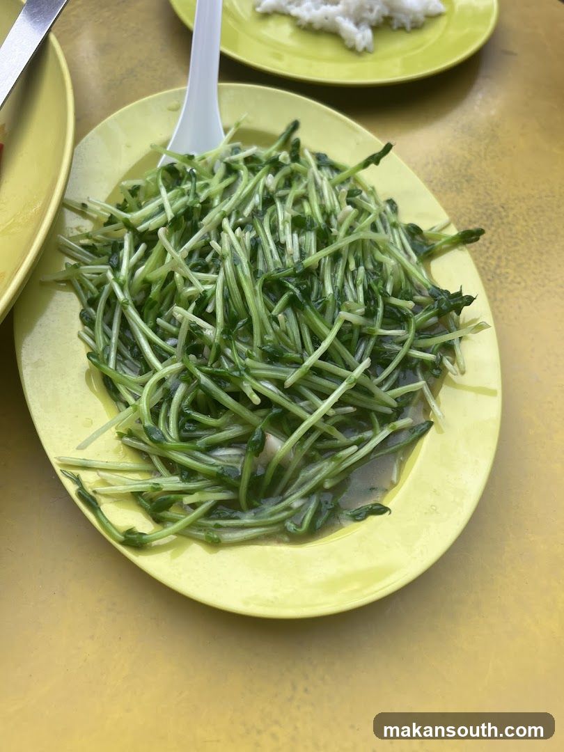 Stir-fried Water Spinach with Rice