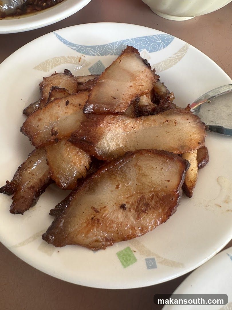 Roasted Pork Slices on a Plate