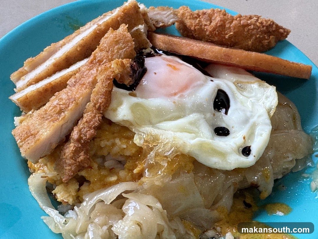 Fried Rice Bowl with Fried Egg and Meat