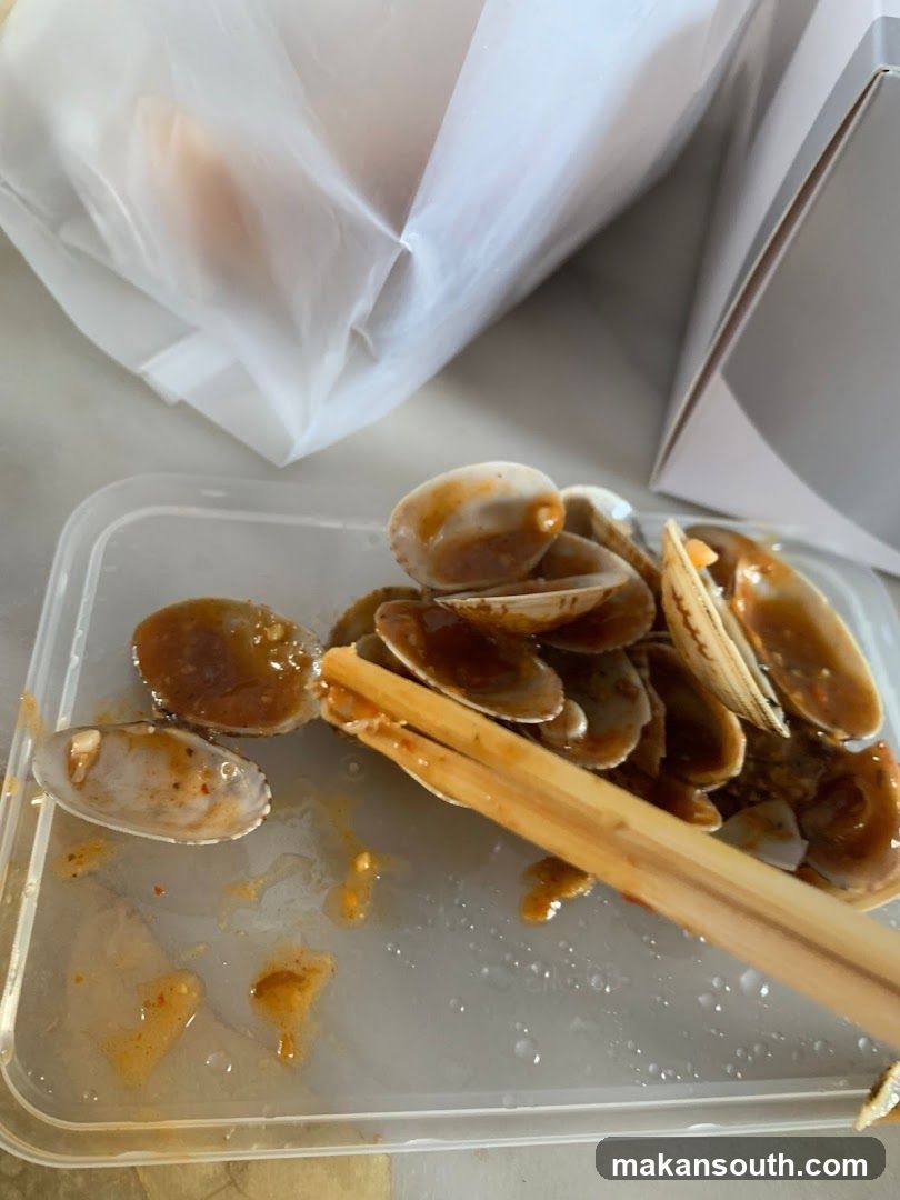 Clam dish in container