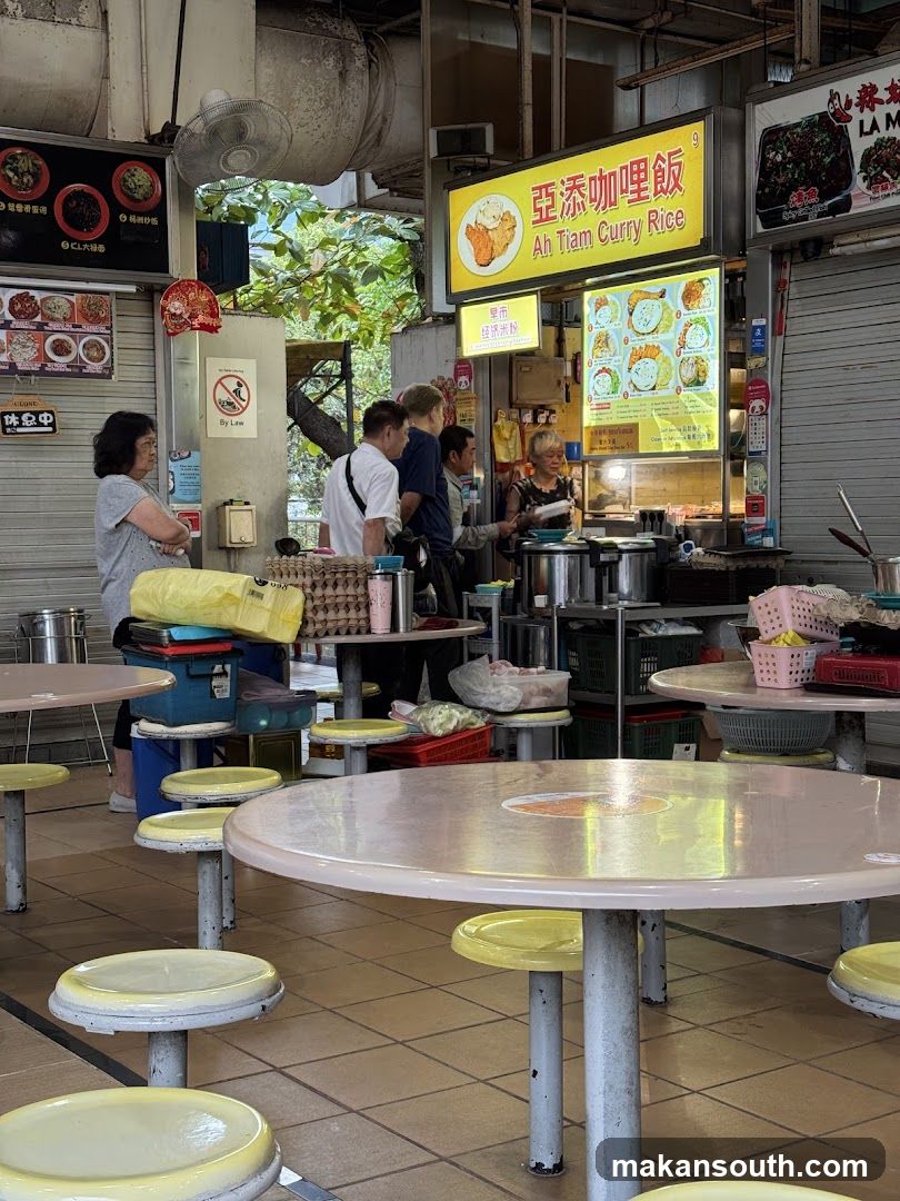 Food Stall Interior Scene