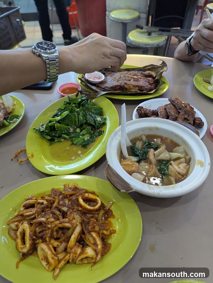 Food Table with Various Dishes
