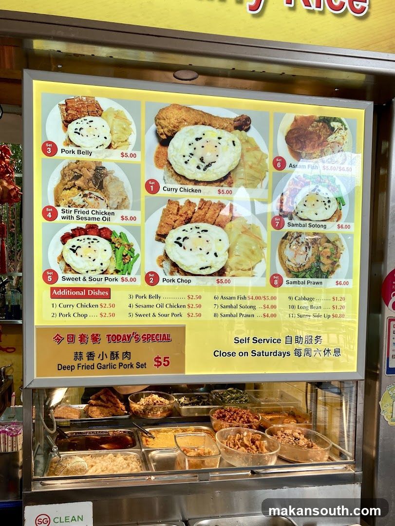 Hawker Stall Menu Board