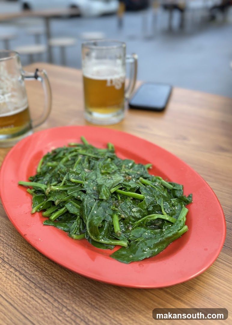 Stir-fried Spinach with Beer