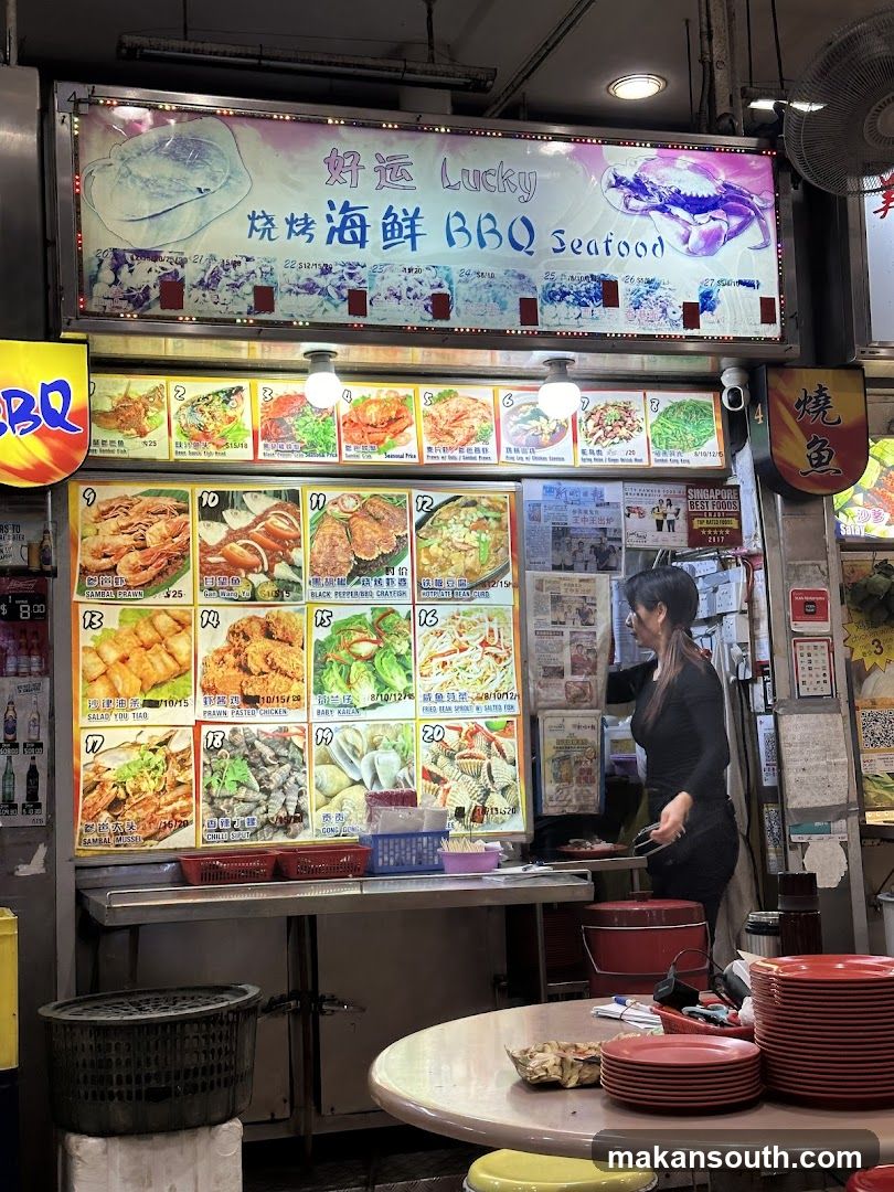 Seafood BBQ Stall Interior View