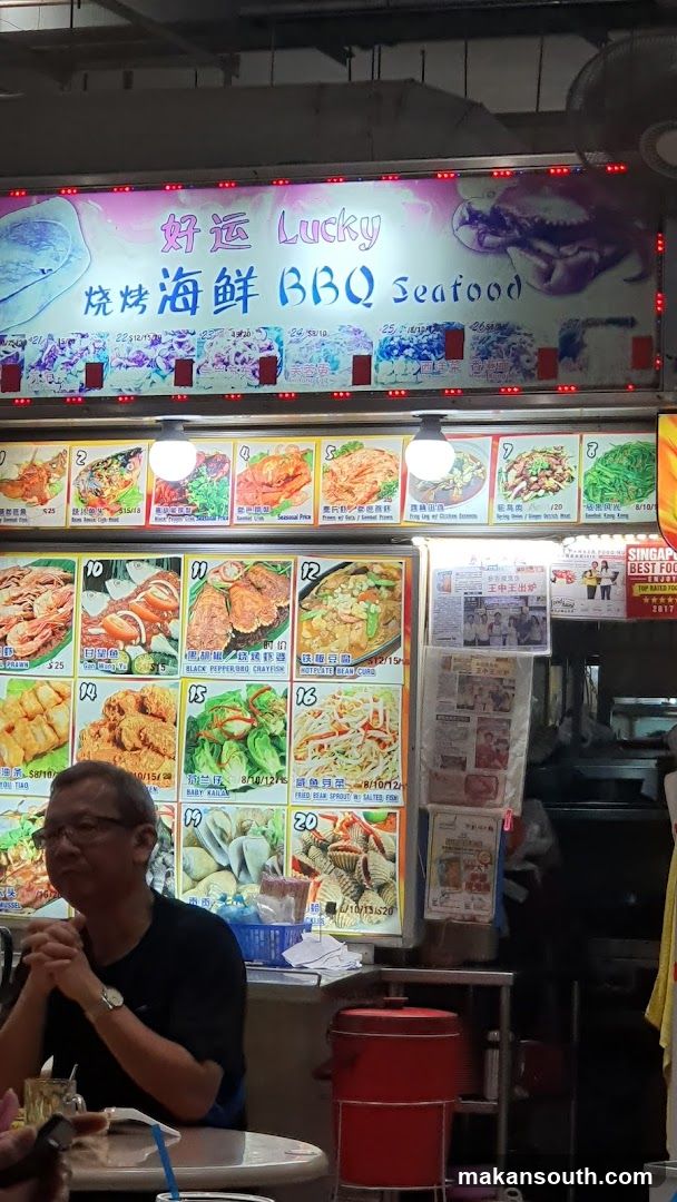 Food Stall Interior with Menu Board