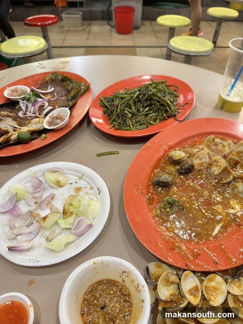 Food Table with Dishes