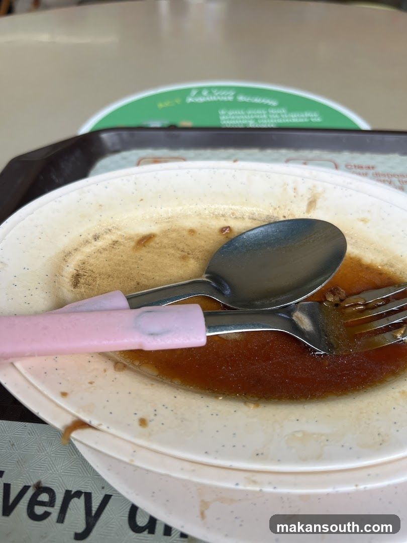 Used Cutlery on Plate