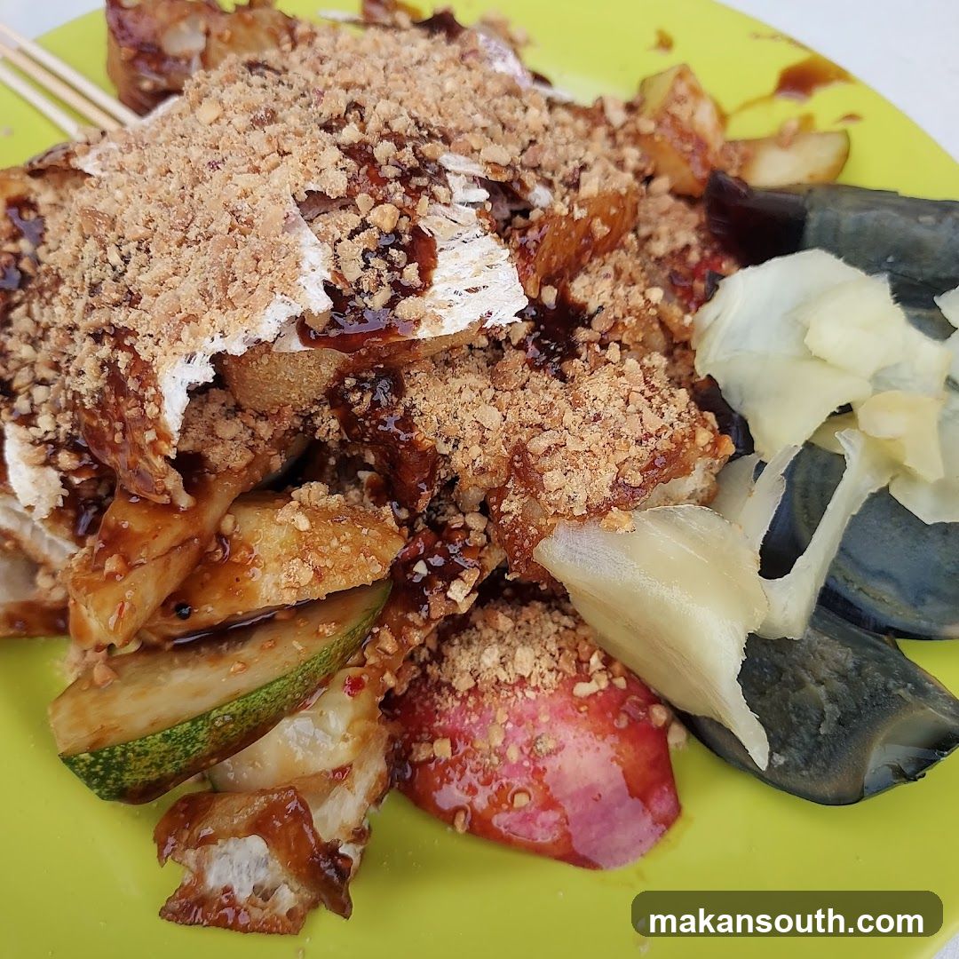 Spicy Fried Food with Crumbs and Pickles