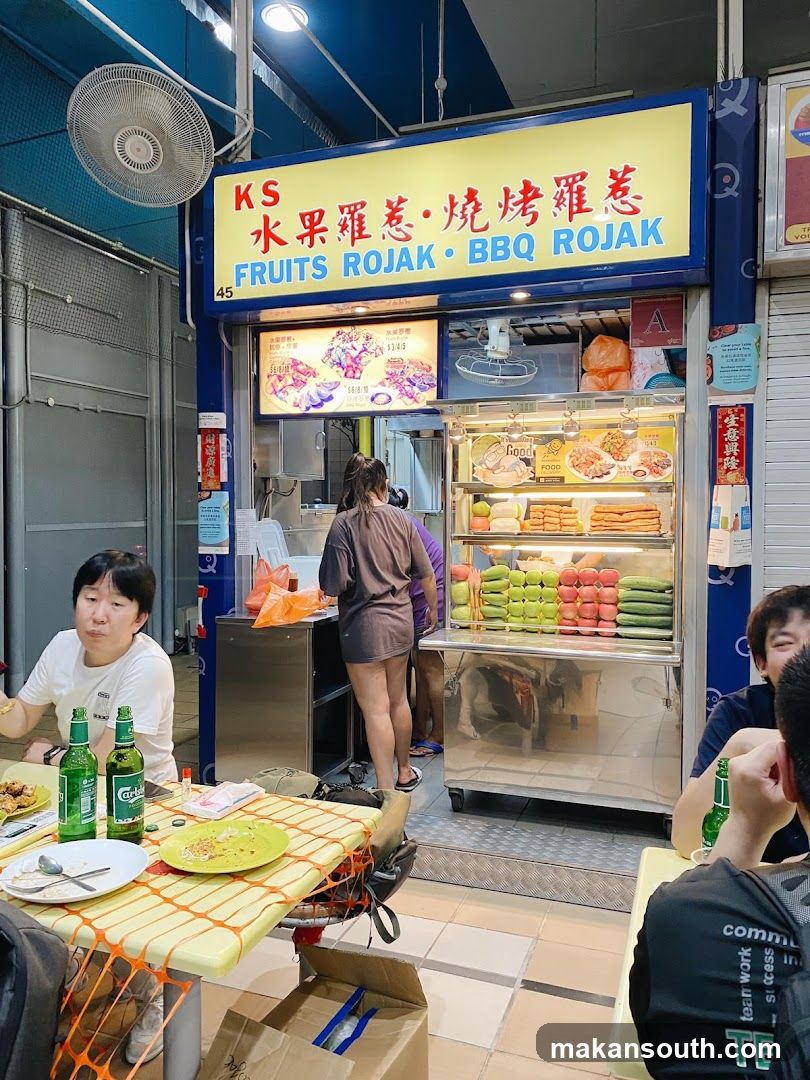 Food Stall Interior with Customers