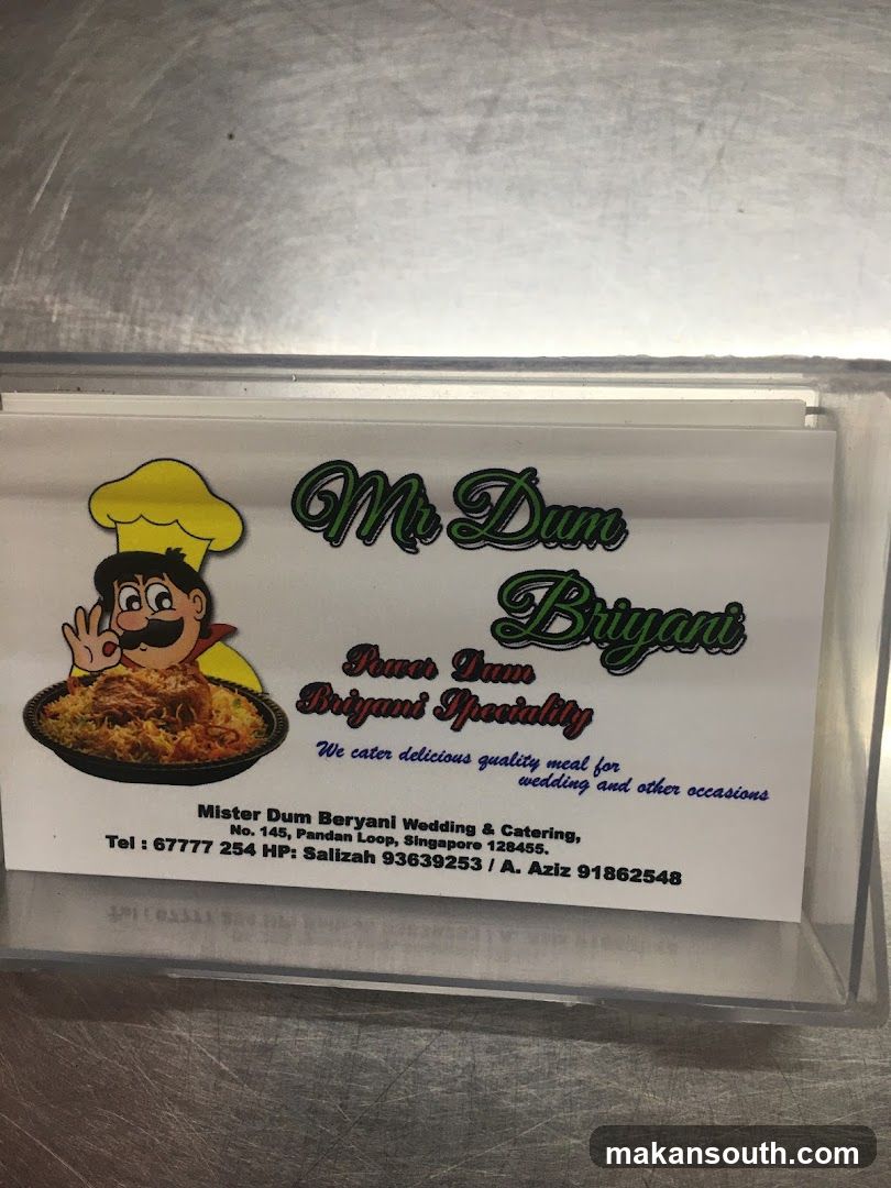 Mister Dum Biryani Business Card Display