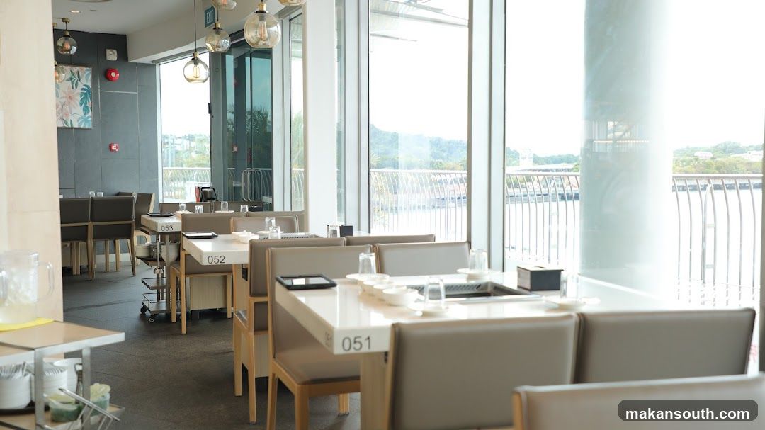 Restaurant Interior with Large Windows
