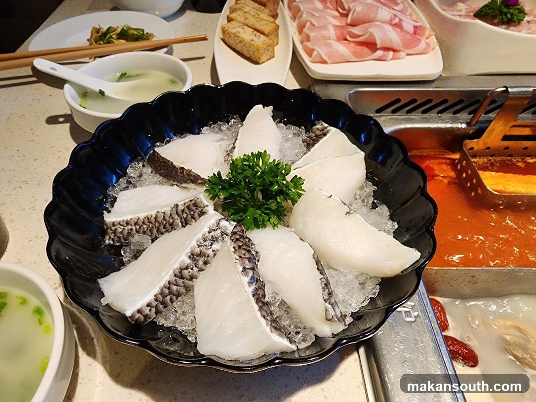 Hot Pot Meal with Fish Slices
