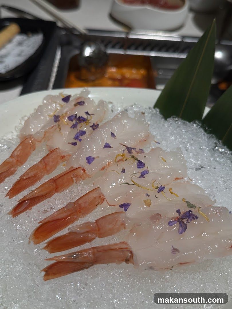 Shrimp Sashimi on Ice
