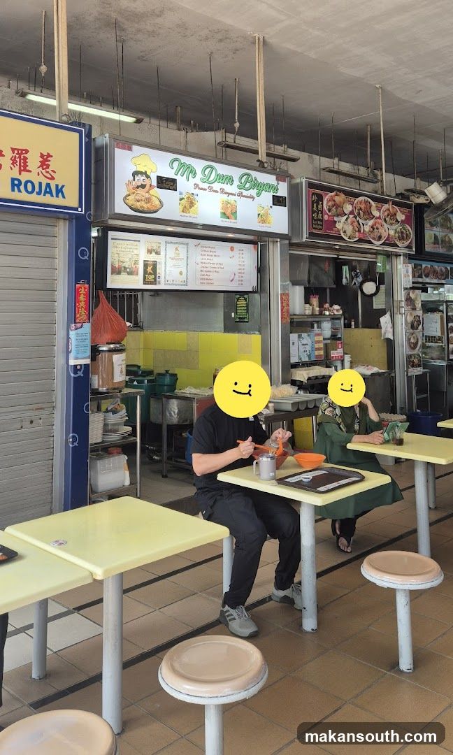 Food Stall Interior with Customers Eating