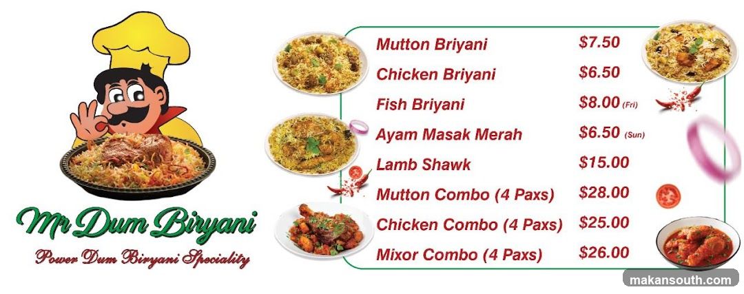 Mr Dum Biryani Menu