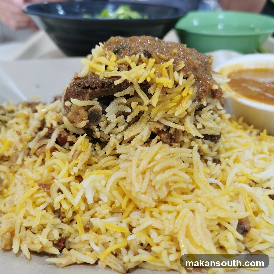 Biryani with Meat and Curry