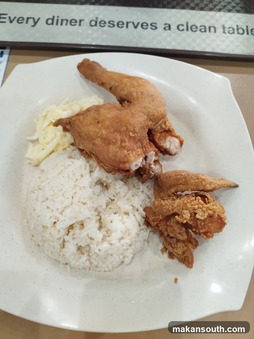 Fried Chicken and Rice Meal