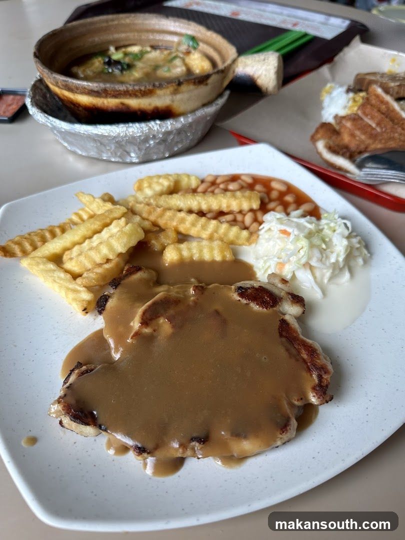 Pork Chop Meal with Side Dishes