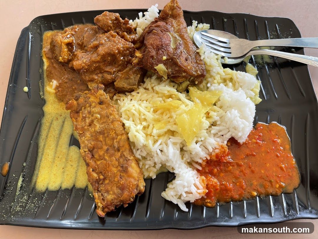 Curry Rice Plate with Meat and Sauce