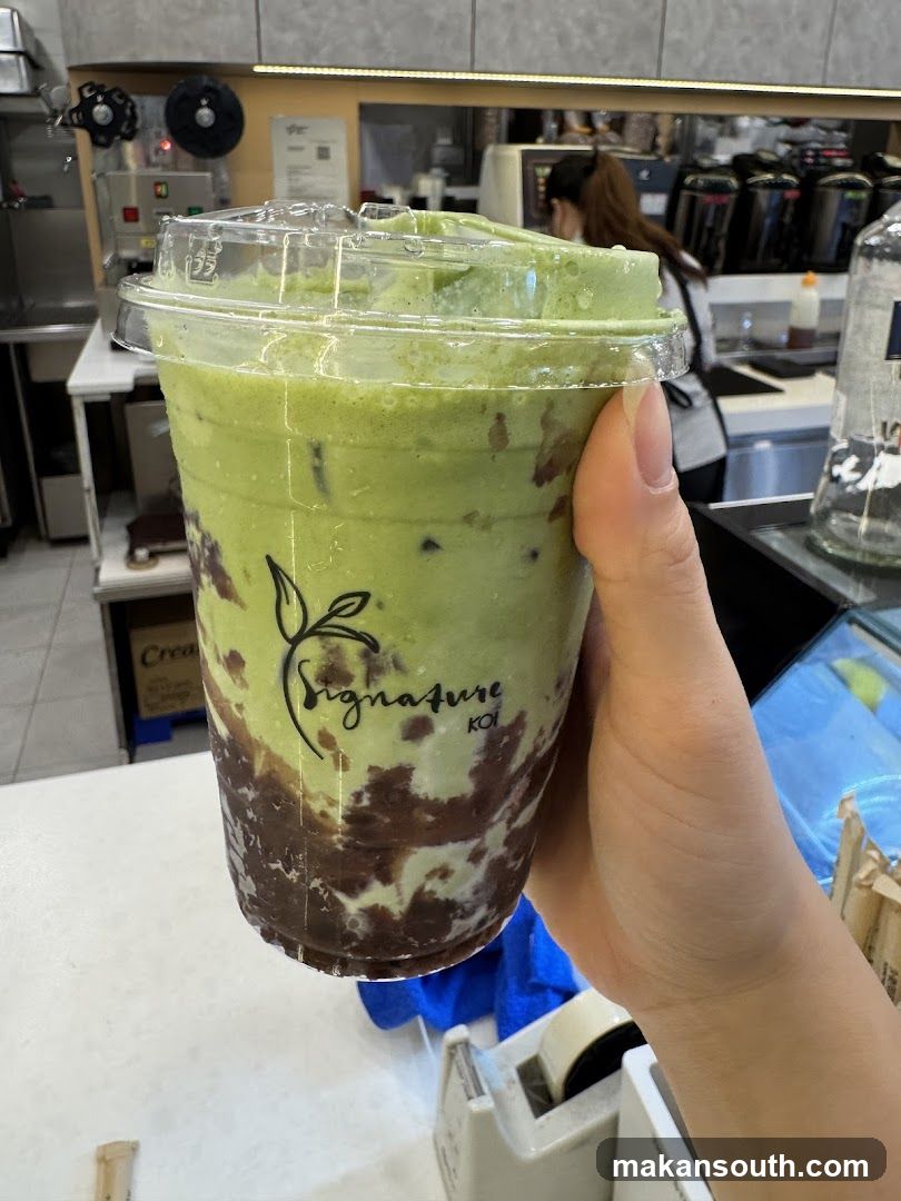 Matcha Latte with Brown Sugar Syrup