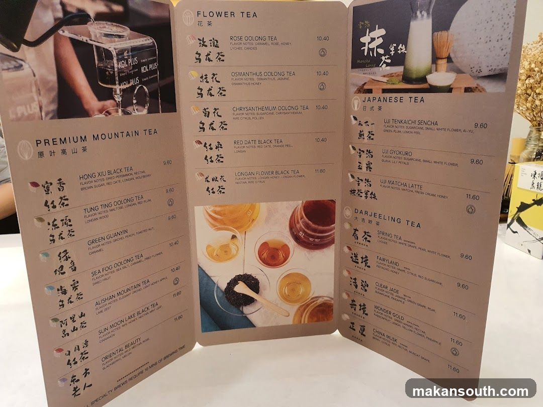 Premium Mountain Tea Menu