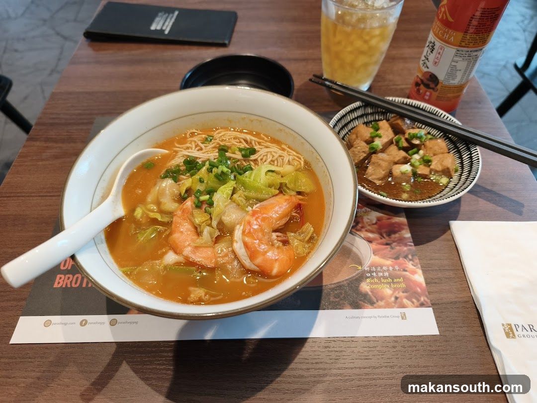 Noodle Bowl with Shrimp and Tofu
