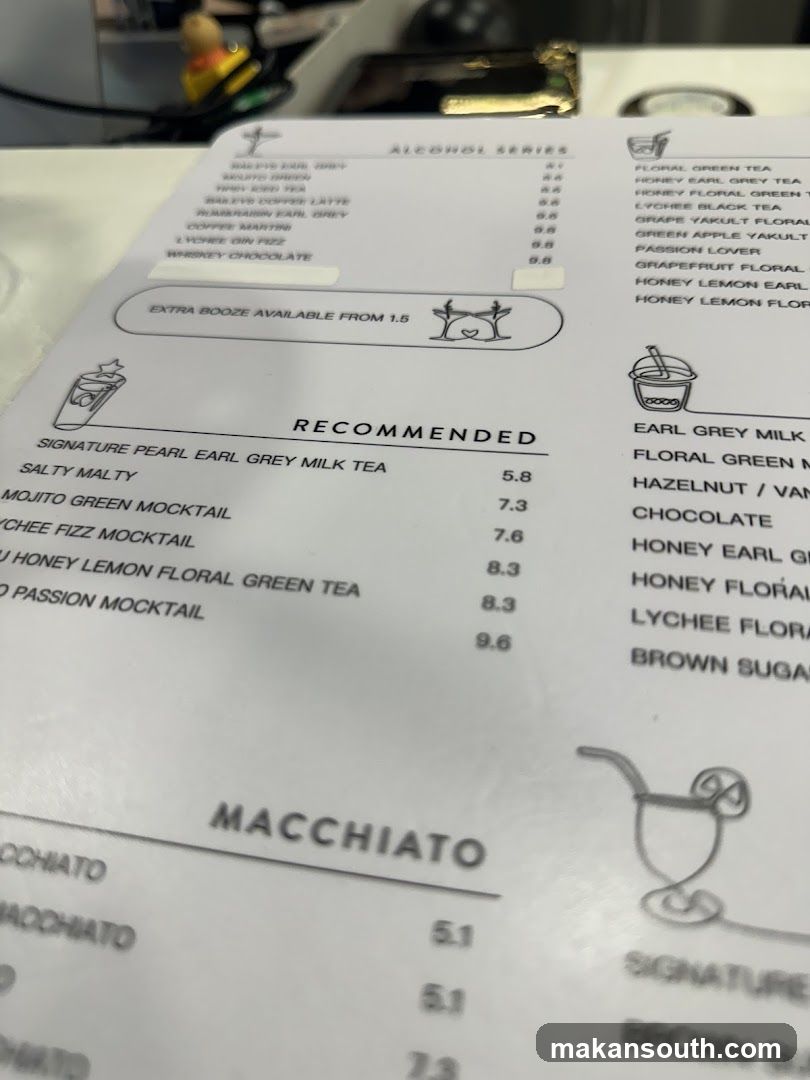 Tea and Mocktail Menu