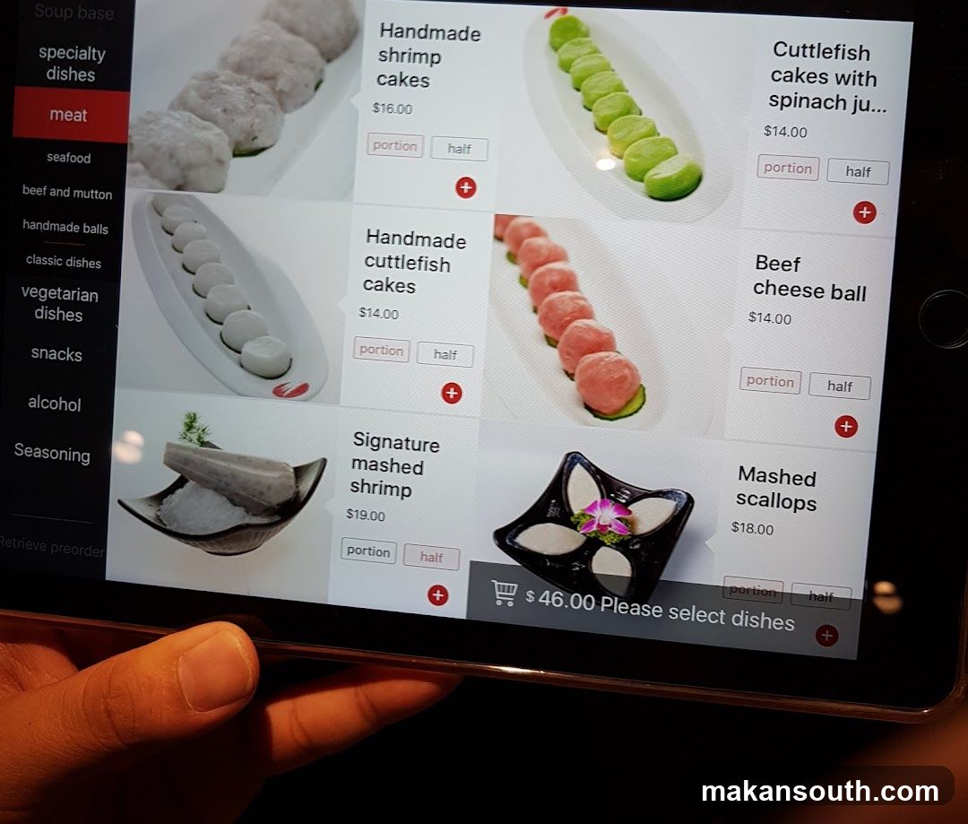 Digital Menu Tablet Display