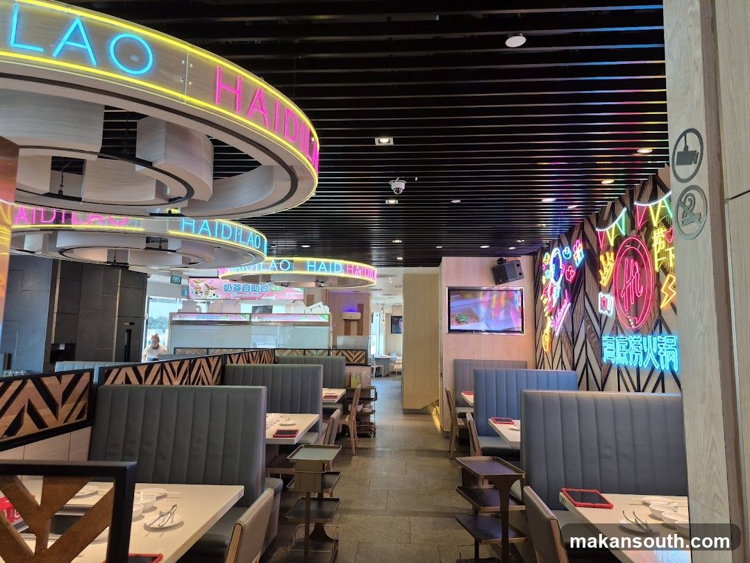 Restaurant Interior with Neon Signage