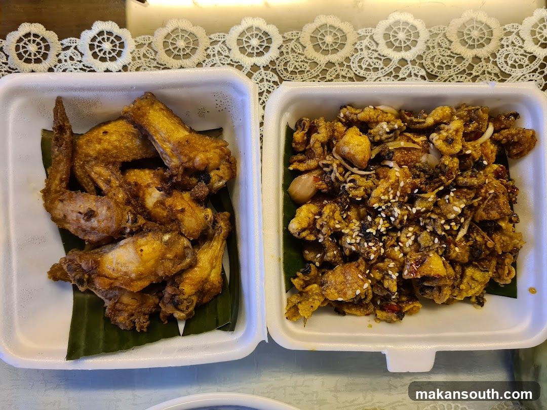 Fried Chicken and Stir Fry Dish