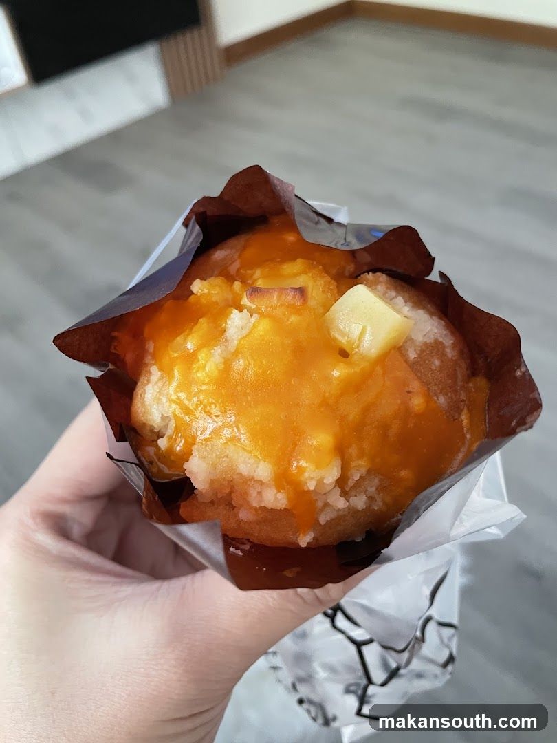 Hand holding a dessert item