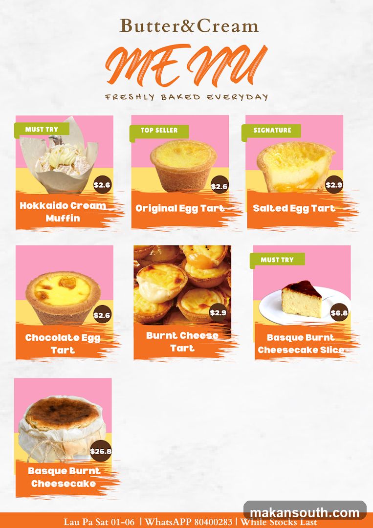 Butter&Cream Menu