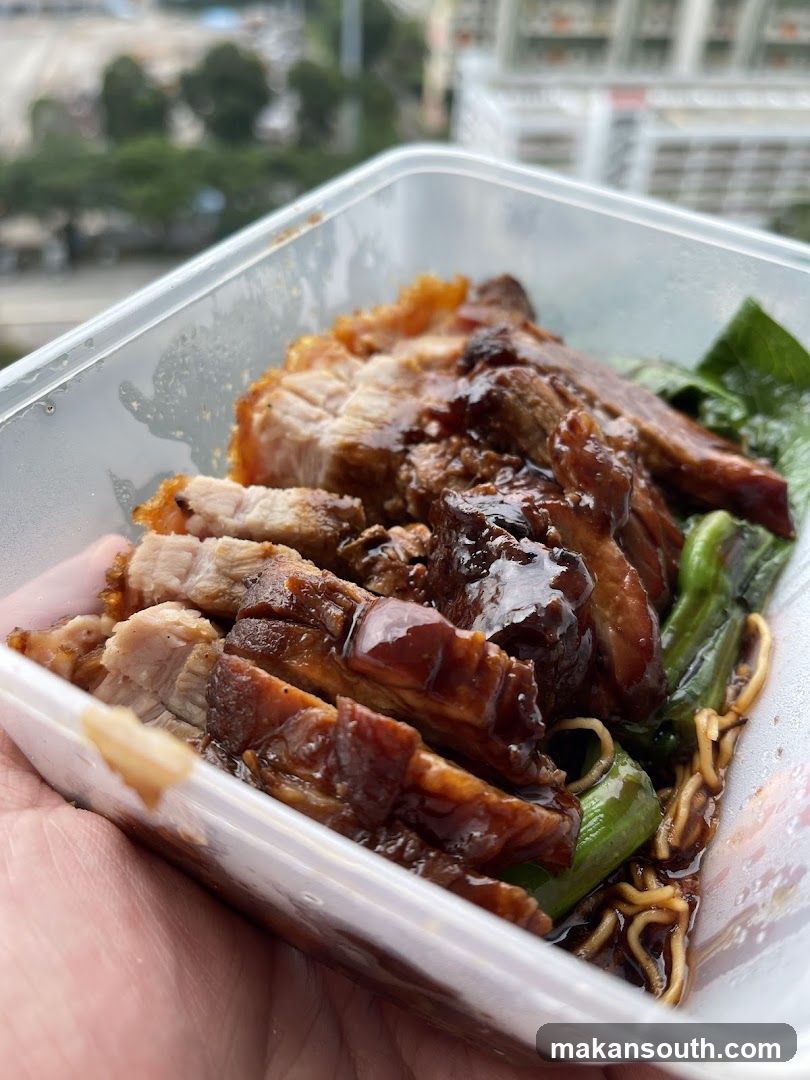 Roast Pork Noodle Dish in Container