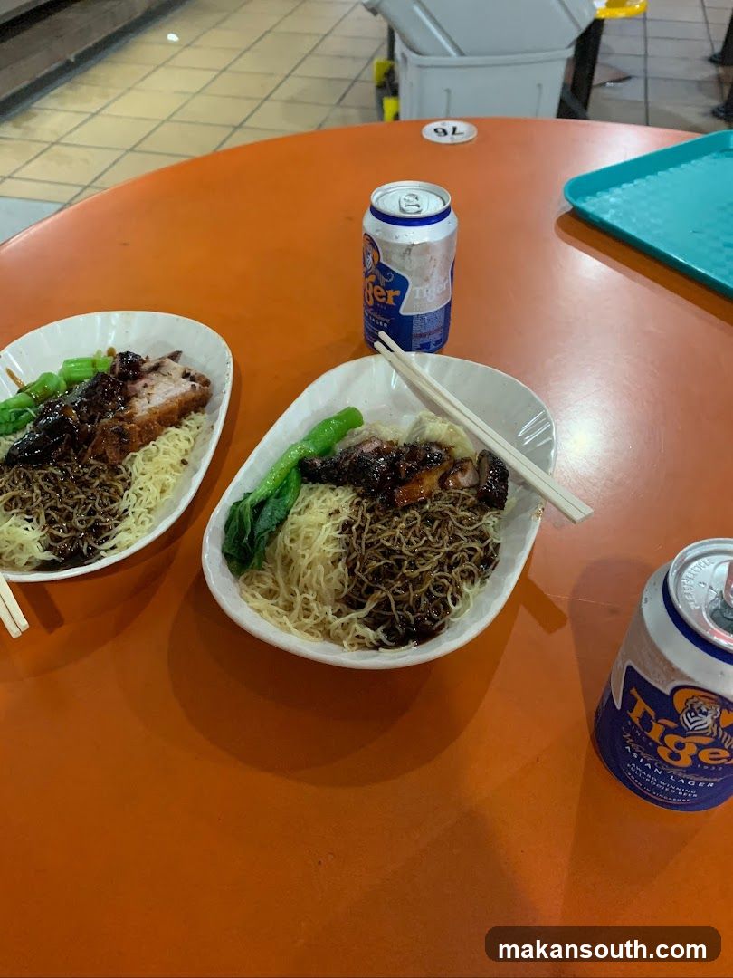 Noodle Meal at Canteen Table