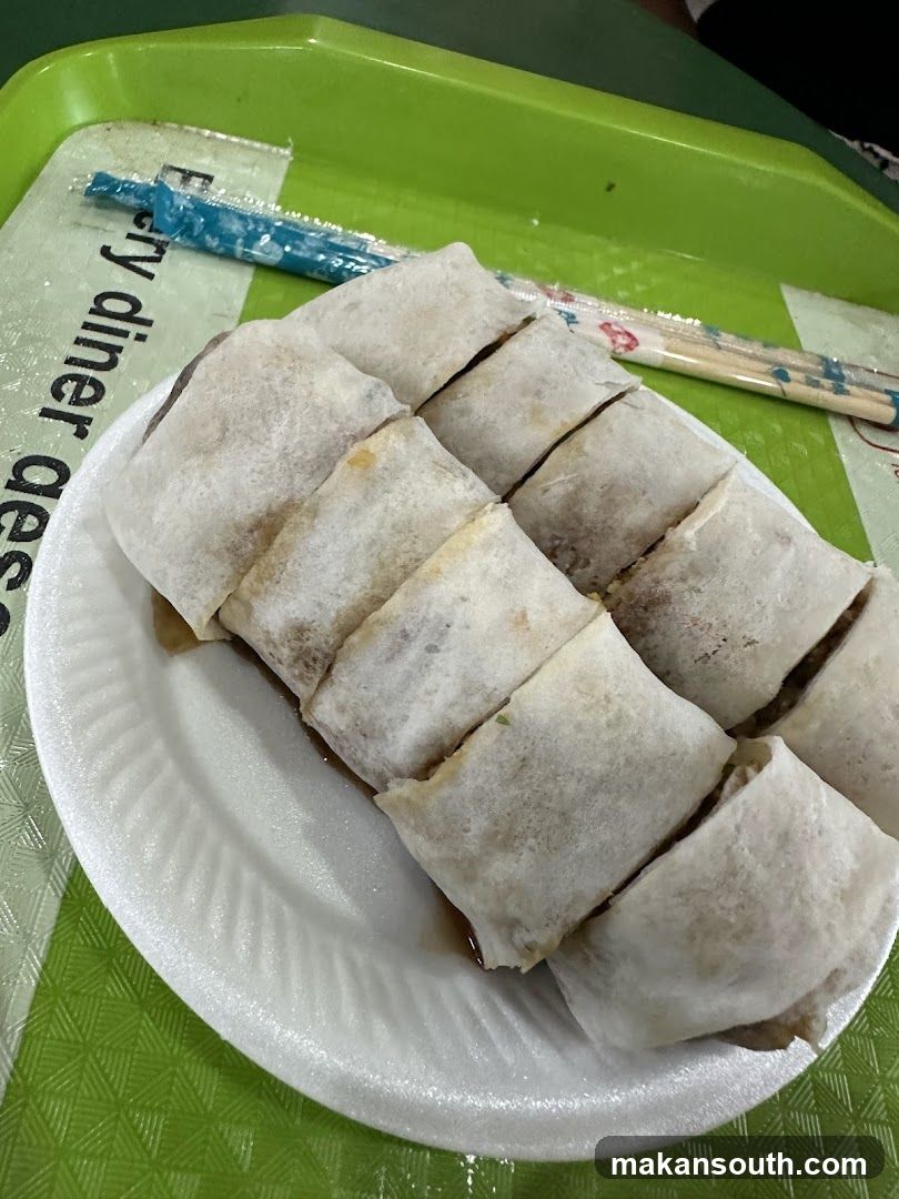 Steamed Rice Rolls on a Plate