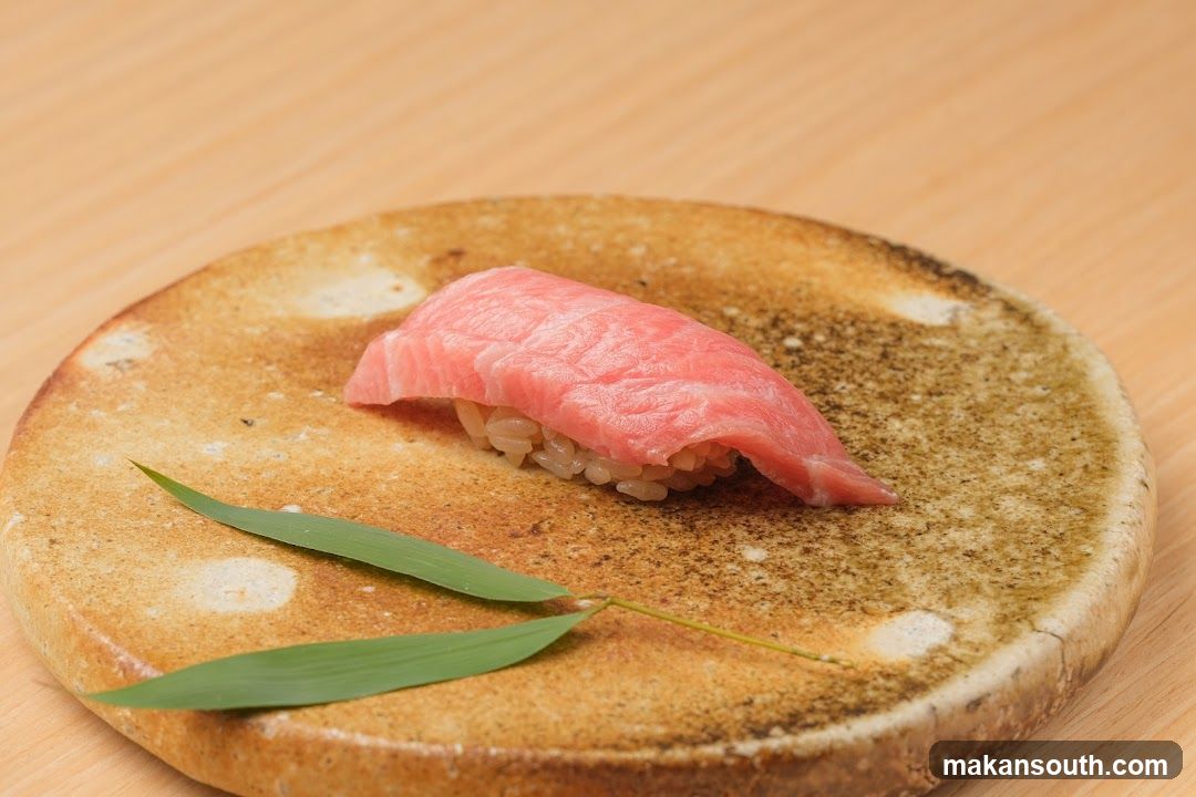 Sushi on a rustic plate