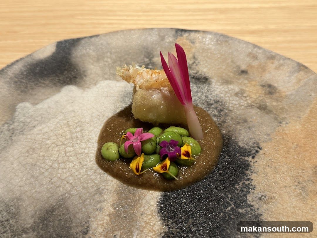 Sakura and Edamame Dish