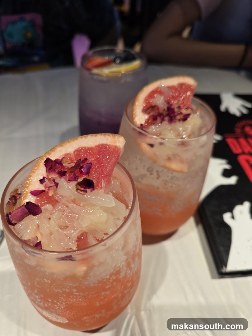 Grapefruit and Rose Flower Drink