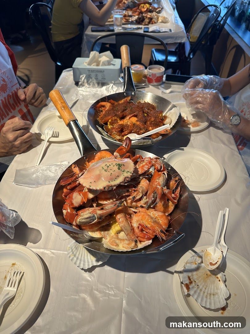Seafood Feast at a Restaurant