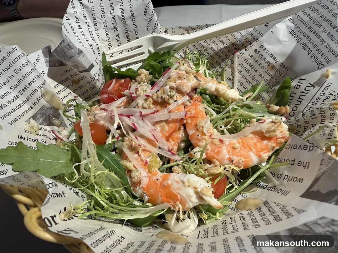 Shrimp Salad with Arugula and Radish Slaw