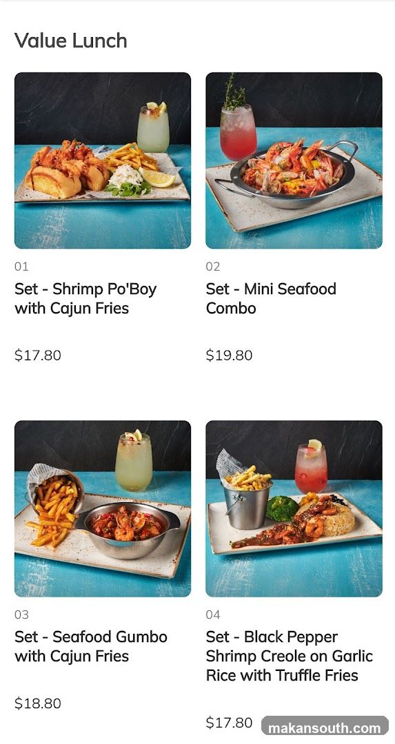 Value Lunch Menu